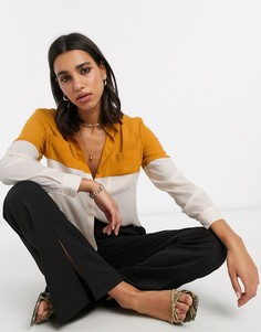 Рубашка в стиле колор блок с длинными рукавами ASOS DESIGN-Мульти