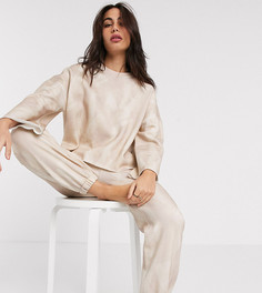 Свитшот в стиле oversized с принтом от комплекта M Lounge-Фиолетовый