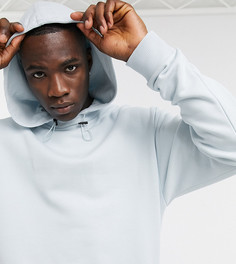 Голубой oversized-худи с нейлоновым капюшоном ASOS DESIGN Tall-Серый