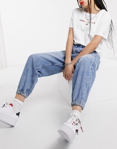 Джинсовые джоггеры с завышенной талией Tommy Jeans-Синий
