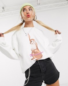 Белый свитшот с принтом зайчика Fiorucci