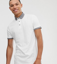 Белая футболка-поло Burton Menswear - Big & Tall-Белый