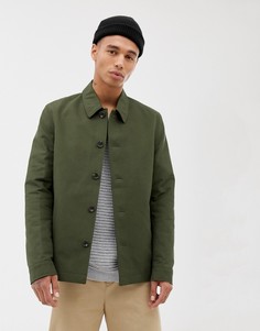 Куртка цвета хаки на пуговицах ASOS DESIGN-Зеленый