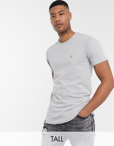 Серая меланжевая футболка с необработанным краем Le Breve Tall-Серый