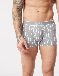 Серые боксеры-брифы с логотипом BOSS Вodywear-Серый