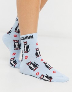 Носки с принтом ASOS DESIGN-Синий