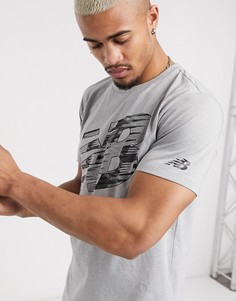 Серая футболка с логотипом New Balance Running-Серый