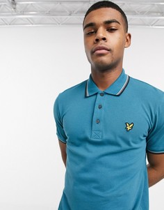 Футболка-поло с кантом Lyle & Scott-Синий