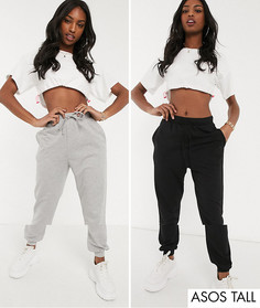 2 пары джоггеров с завязками ASOS DESIGN Tall - СКИДКА-Мульти