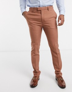 Бежевые брюки скинни Topman-Коричневый