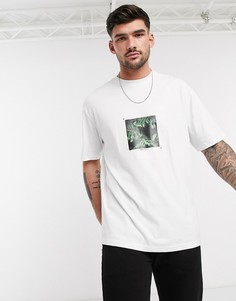 Белая футболка с принтом Topman-Белый