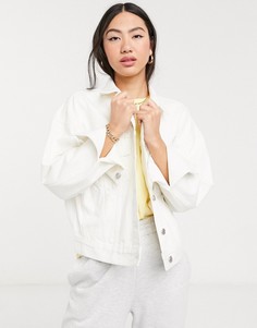 Белая джинсовая куртка oversized из органического хлопка Weekday-Белый