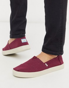 Бордовые эспадрильи Toms-Красный