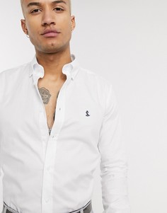 Белая облегающая рубашка с логотипом Lockstock-Белый