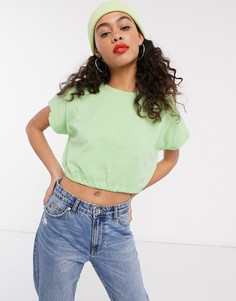 Зеленый кроп-топ Topshop