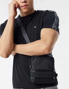 Черная сумка в полоску для авиапутешествий с логотипом Calvin Klein-Черный