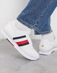 Белые кроссовки с полосками Tommy Hilfiger-Белый