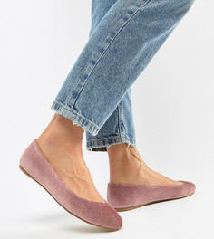 Балетки ASOS DESIGN Lassie-Розовый