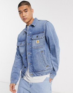Синяя джинсовая куртка Carhartt WIP-Синий