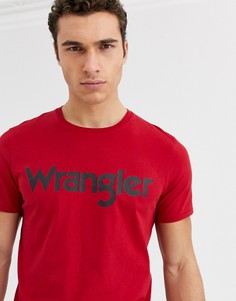 Красная футболка с логотипом Wrangler-Красный