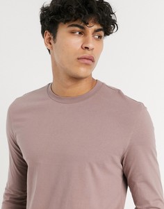 Фиолетовый лонгслив с круглым вырезом ASOS DESIGN