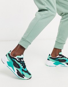 Зеленые кроссовки Puma RS-X3-Зеленый
