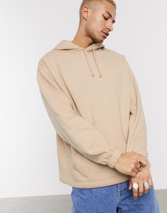 Худи в стиле oversized бежевого цвета ASOS DESIGN-Бежевый