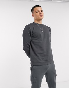 Черный свитшот из органического хлопка ASOS DESIGN