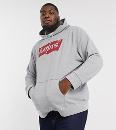 Худи серого меланжевого цвета с логотипом Levis Big & Tall-Серый Levis®