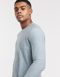 Легкий трикотажный джемпер с круглым вырезом Jack & Jones-Синий