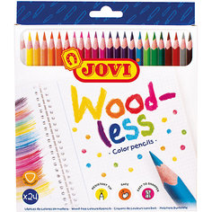 Цветные карандаши Jovi Wood-less, 24 цвета