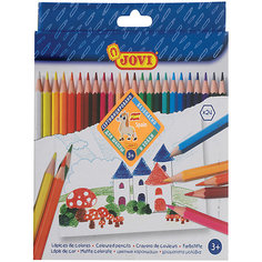 Цветные карандаши Jovi Wood-less, 24 цвета