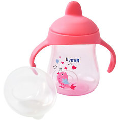 Поильник-непроливайка Uviton Baby, 250 мл, розовый