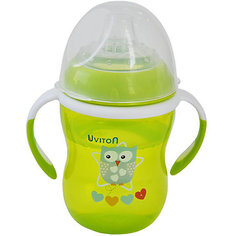 Поильник-непроливайка Uviton Baby Soft, 250 мл, зелёный