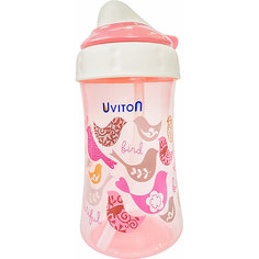 Поильник-непроливайка Uviton Baby, 360 мл, розовый