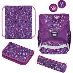 Ранец Herlitz Ultralight Plus Flowers, с наполнением
