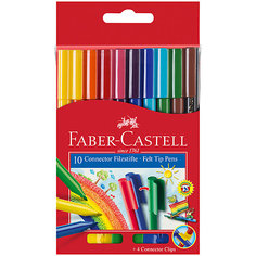 Фломастеры Faber-Castell Connector, 10 цветов