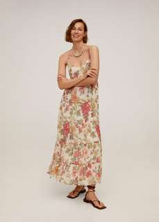 Длинное платье с цветочным принтом - Barbel Mango