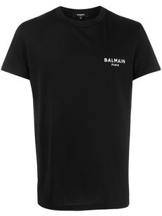 Balmain футболка с круглым вырезом и логотипом