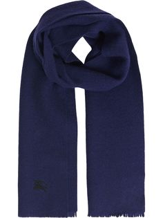 Burberry шарф с бахромой и вышивкой