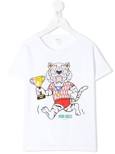 Kenzo Kids футболка с принтом Tiger