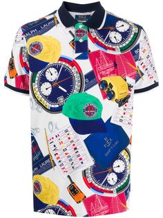 Polo Ralph Lauren рубашка-поло с принтом White Ships