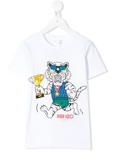 Kenzo Kids футболка с принтом Tiger