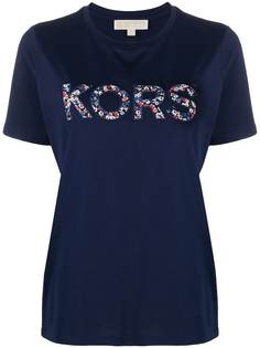 Michael Michael Kors футболка с цветочным принтом и логотипом