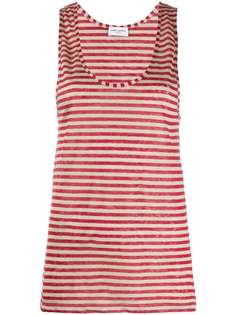 Saint Laurent топ в полоску с вышитым логотипом