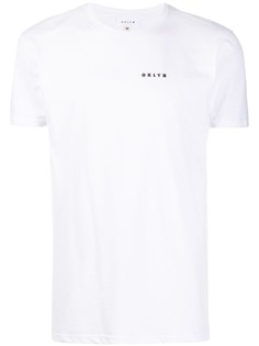 OKLYN футболка с круглым вырезом и цветочным принтом