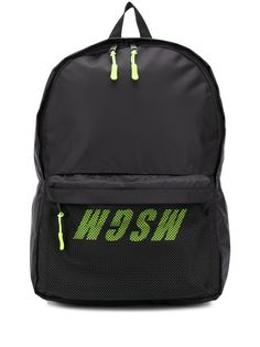 MSGM рюкзак с логотипом и сетчатыми вставками
