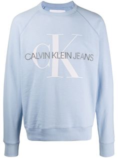 Calvin Klein Jeans толстовка с круглым вырезом и вышитым логотипом