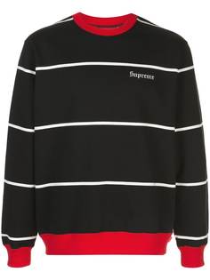 Supreme полосатый джемпер с круглым вырезом