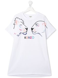 Kenzo Kids футболка с принтом